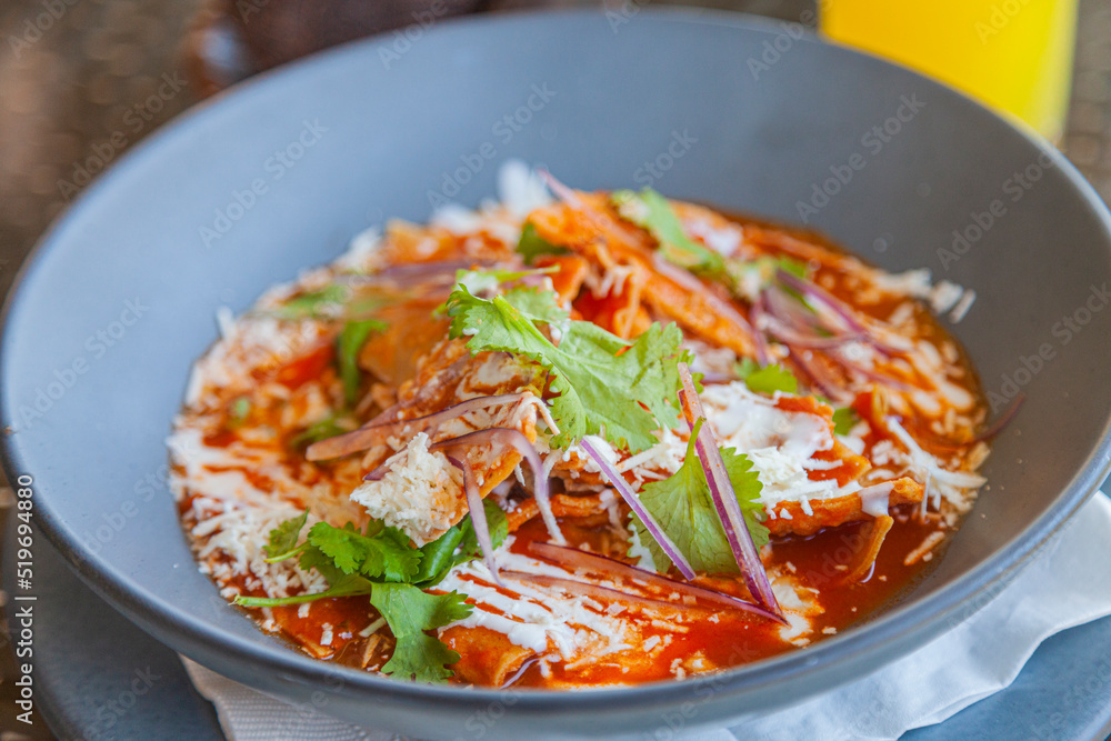 Chilaquiles Rojos, Comida Mexicana Chilaquiles Rojos, Comida Mexicana