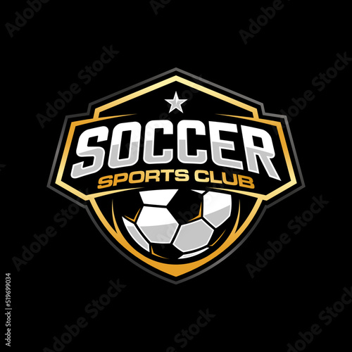 Soccer Football Badge Logo Design Templates. Sport Team Identity Vector Illustration.

