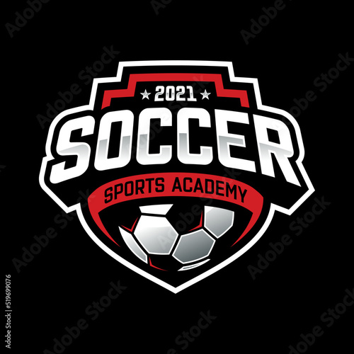 Soccer Football Badge Logo Design Templates. Sport Team Identity Vector Illustration.
