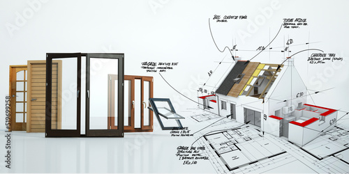 House construction, door an...