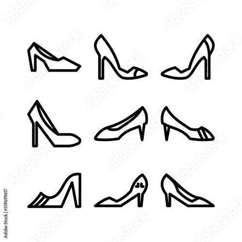 high heels icon or logo isolated sign symbol vector illustration - high quality black style vector icons 