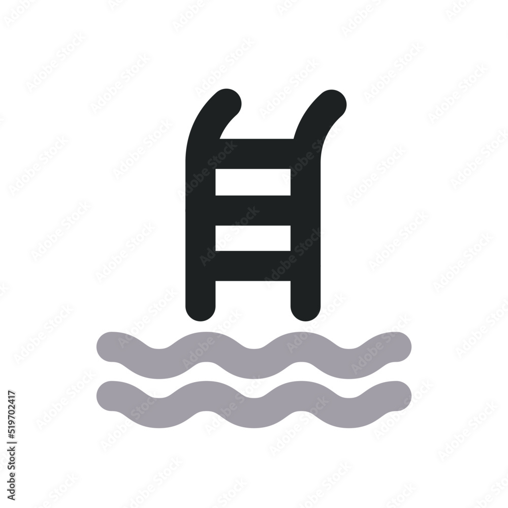 Swimming Pool Icon with Two Tone Color Swimming Pool Icon with Two Tone Color