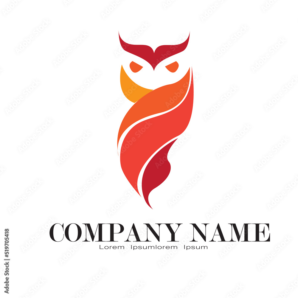 Obraz premium Simple illustrate vector owl concept logo.