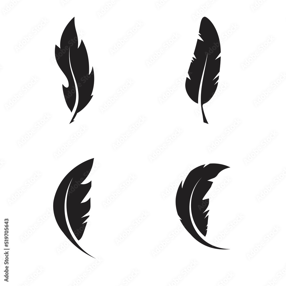 Feather Logo Vector Template Symbol Design Feather Logo Vector Template Symbol Design