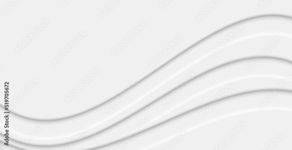 Volume stripes creating wavy curve, white 3d abstract background Volume stripes creating wavy curve, white 3d abstract background