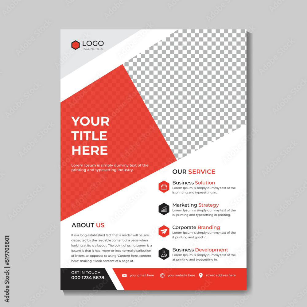 Corporate business flyer design template