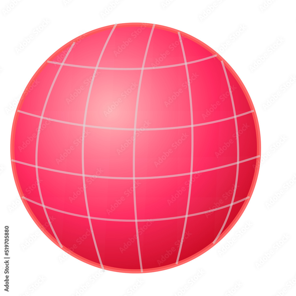 red globe isolated on white red globe isolated on white