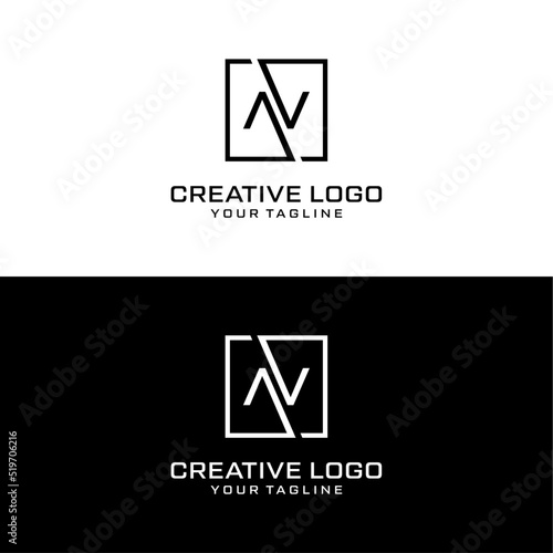 Creative letter av logo design vektor	 photo