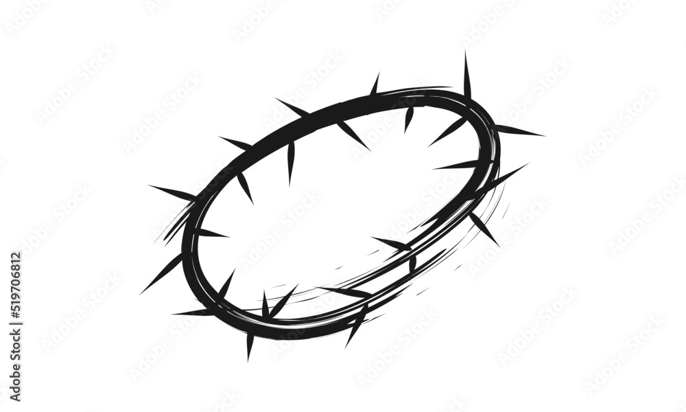 Christian Tattoo design with a Crown of Thorn. Use as poster, card, flyer, Tattoo or T Shirt Christian Tattoo design with a Crown of Thorn. Use as poster, card, flyer, Tattoo or T Shirt