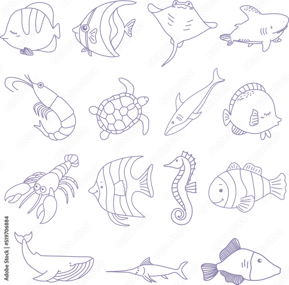 Fish Icon Set