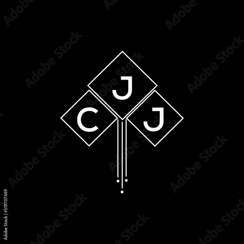 CJJ letter logo design with white background in illustrator, CJJ vector logo modern alphabet font overlap style.
 photo