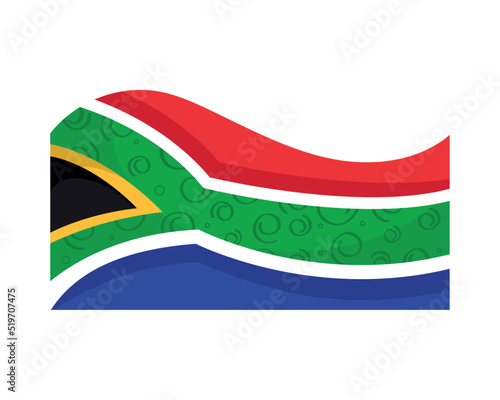 south africa flag waving