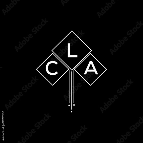 CLA letter logo design with white background in illustrator, CLA vector logo modern alphabet font overlap style.
