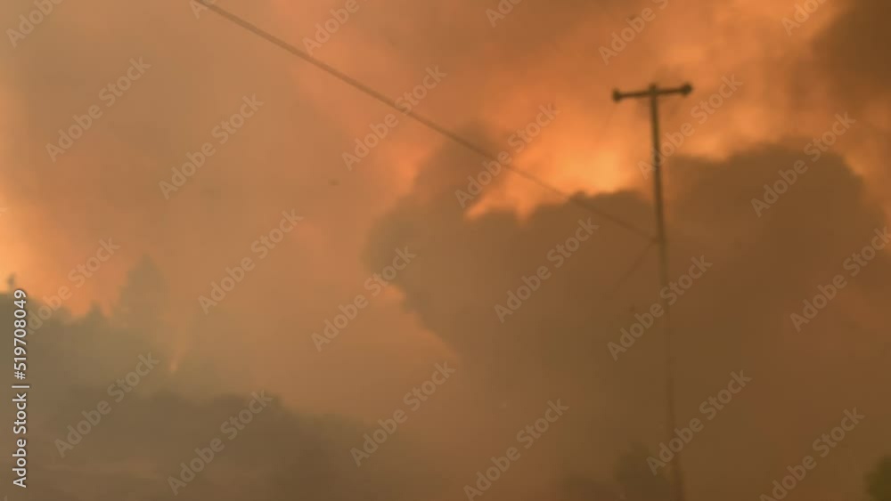 Smoke moving in during a wildfire Smoke moving in during a wildfire