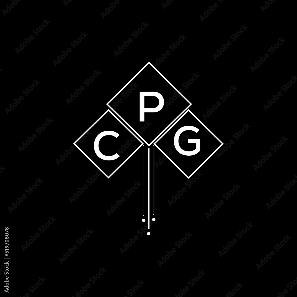 CPG letter logo design with white background in illustrator, CPG vector