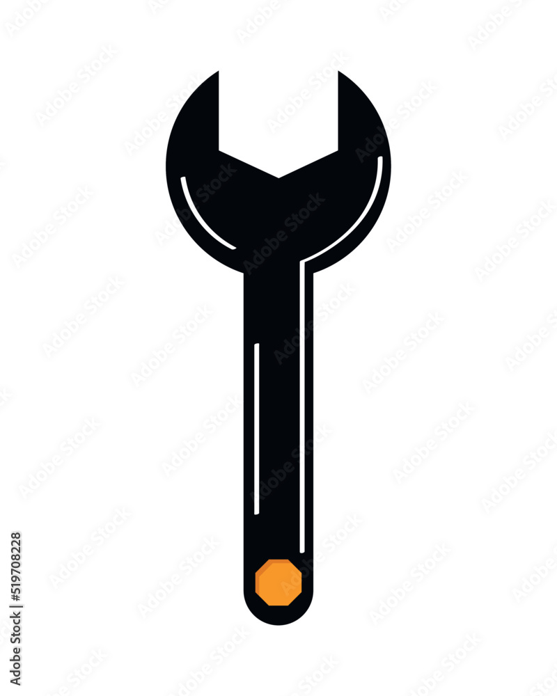 wrench key tool silhouette wrench key tool silhouette