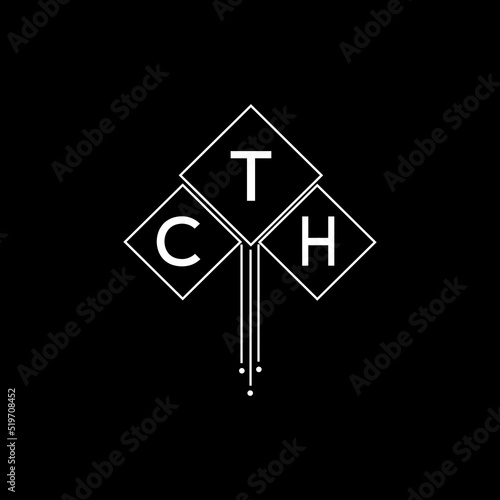 CTH letter logo design with white background in illustrator, CTH vector logo modern alphabet font overlap style.
 photo