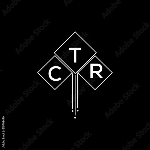 CTR letter logo design with white background in illustrator, CTR vector logo modern alphabet font overlap style.
