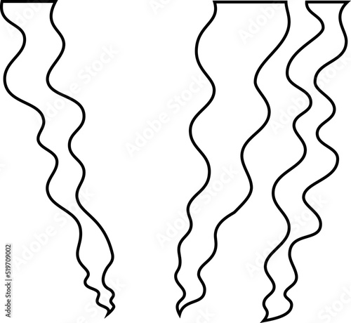 Smoke generated by fire outline