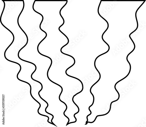Smoke generated by fire outline