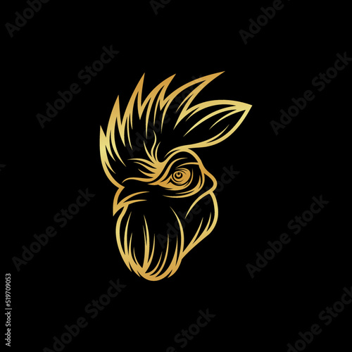 Rooster Logo Designs Template, Chicken Head Logo Designs