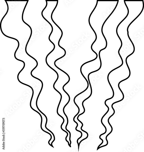 Smoke generated by fire outline