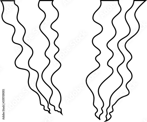 Smoke generated by fire outline