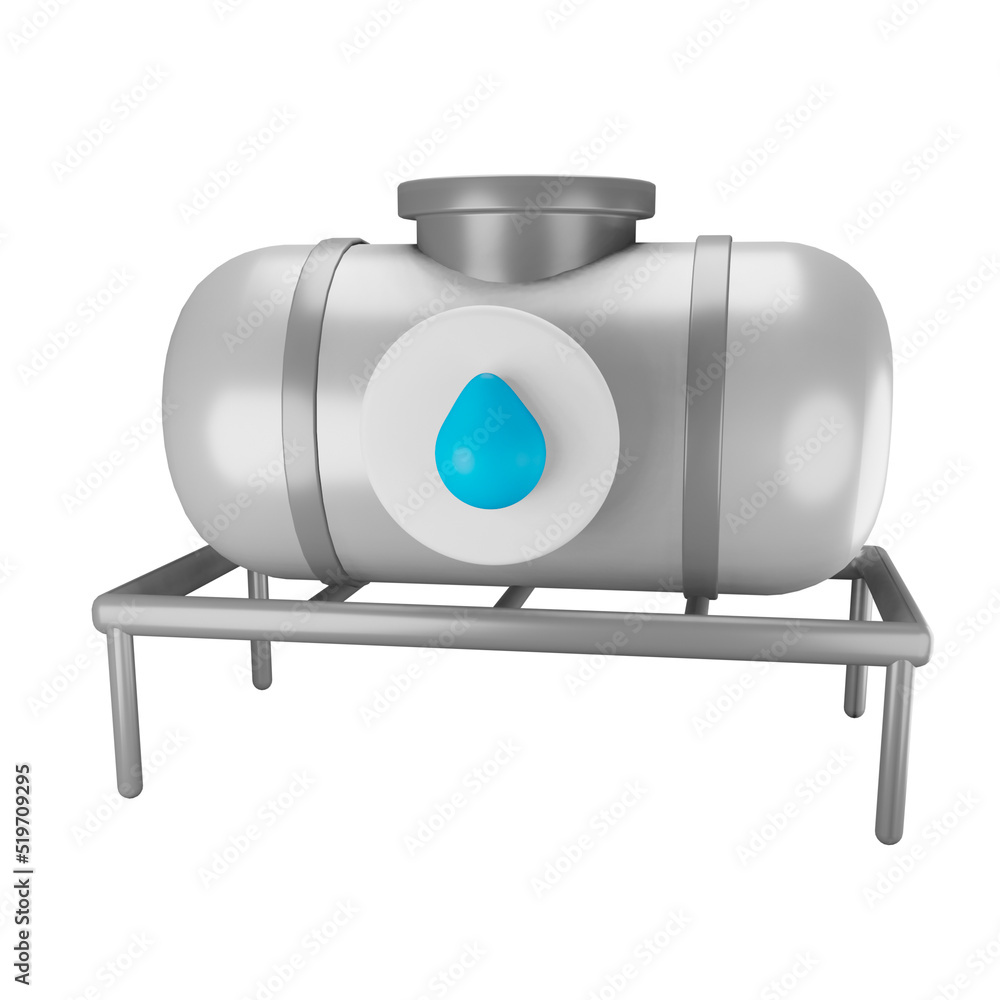 3d illustration Tank of water 3d illustration Tank of water