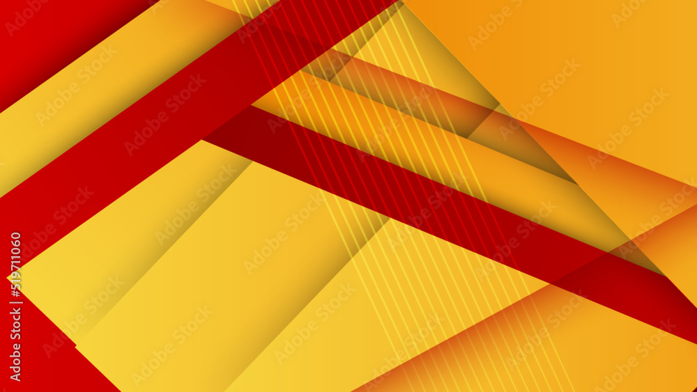 Modern red and orange flag star ribbon halftone and podium design background. Abstract background with trendy color for presentation design, flyer, social media cover, banner, nation festival banner Modern red and orange flag star ribbon halftone and podium design background. Abstract background with trendy color for presentation design, flyer, social media cover, banner, nation festival banner