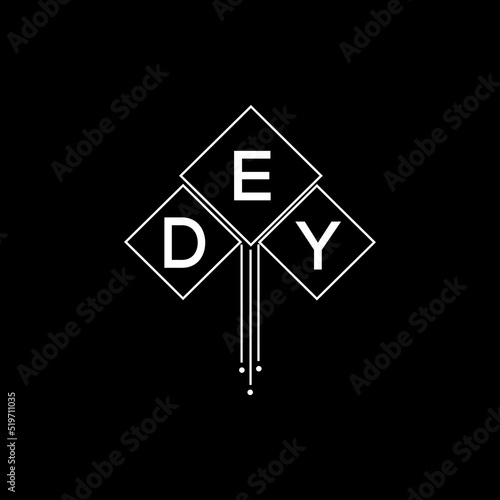 DEY letter logo design with white background in illustrator, DEY vector logo modern alphabet font overlap style.
