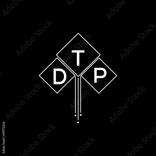 DTP letter logo design with white background in illustrator, DTP vector logo modern alphabet font overlap style.
