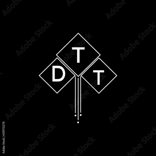 DTT letter logo design with white background in illustrator, DTT vector logo modern alphabet font overlap style.
 photo