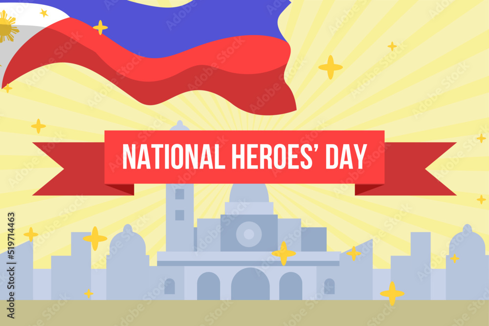 Philippines Heroes Day background. Vector Illustration.

