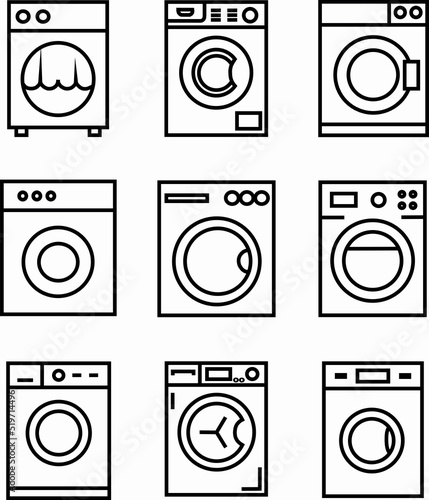 icons washing machine logo