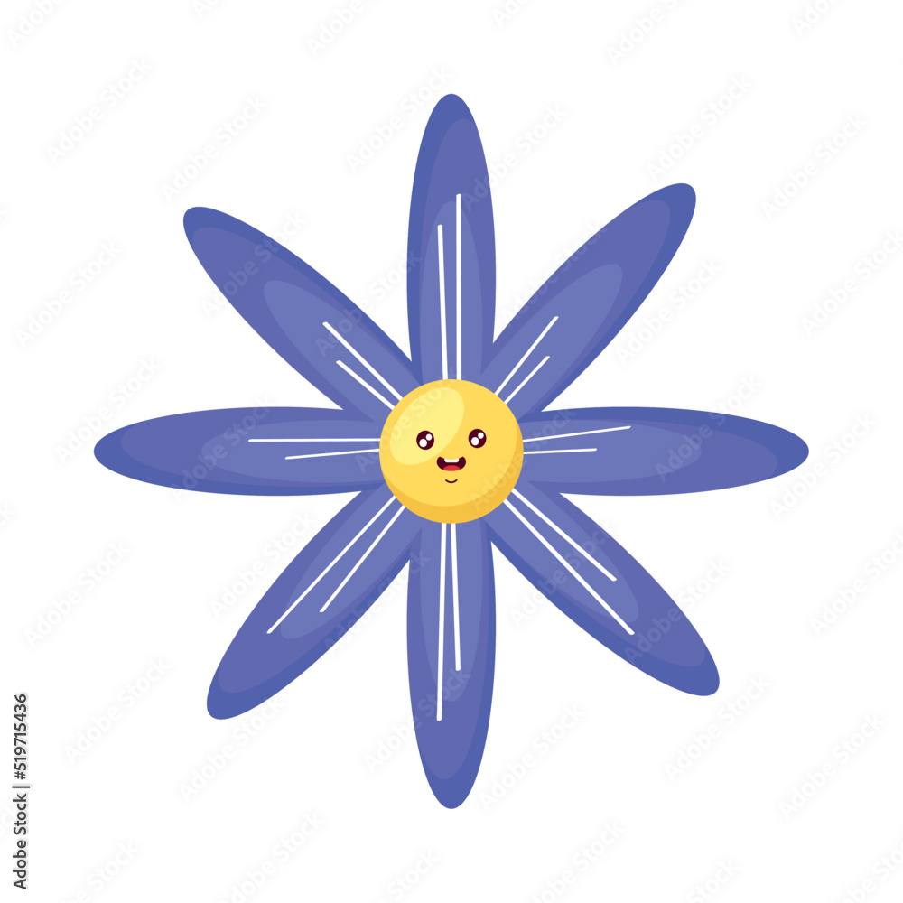 purple flower kawaii style purple flower kawaii style