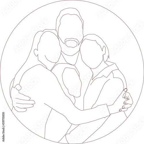 Sketch Illustration vector graphic of Family. Perfect for logos and poster, graphic sources.