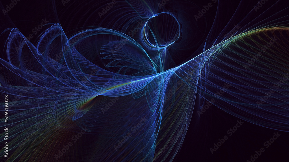 3D rendering abstract multicolor fractal light background 3D rendering abstract multicolor fractal light background