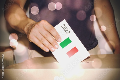 Obraz na plátne Italian political election vote concept