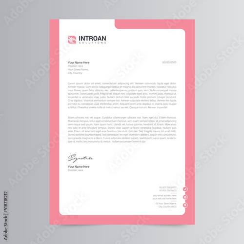 Clean and Corporate Letterhead Template