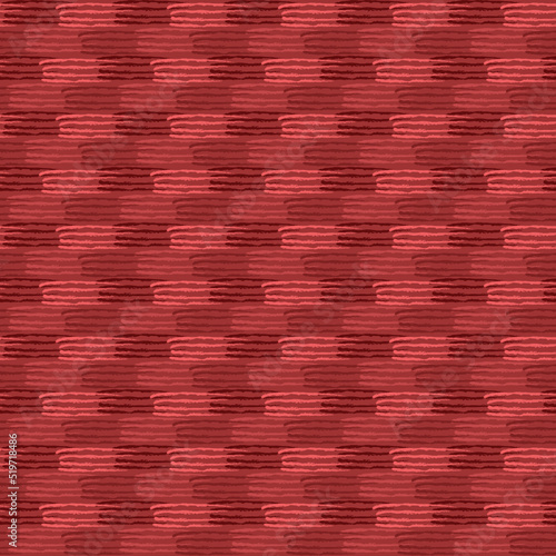 striped repetitive background. red shades. geometric illustration. modern stylish texture. vector seamless pattern. fabric swatch. wrapping paper. continuous design template for linen, textile, decor © aghidel