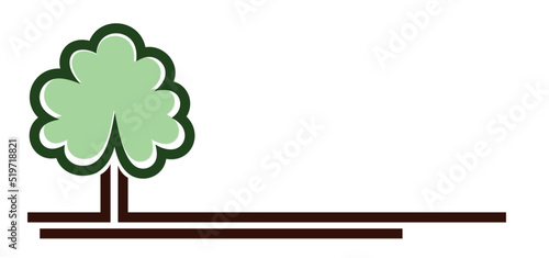 The symbol of stylized green tree.