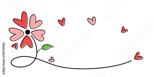 The symbol of red garden flowers.