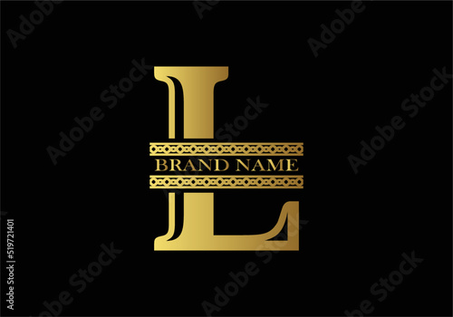 Abstract letter L logo design, Gold, beauty industry, and fashion logo.cosmetics business, spa salons. yoga, medicine companies, and clinics, gold logo abstract design.