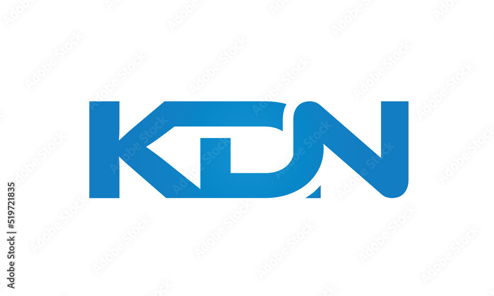 Connected KDN Letters logo Design Linked Chain logo Concept Connected KDN Letters logo Design Linked Chain logo Concept