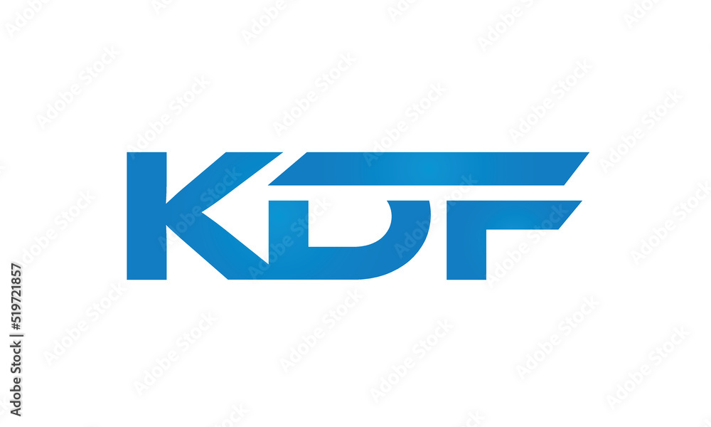 Connected KDF Letters logo Design Linked Chain logo Concept Connected KDF Letters logo Design Linked Chain logo Concept