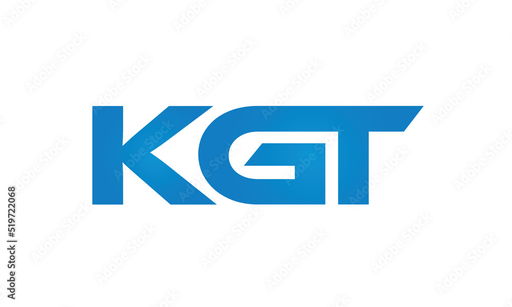 Connected KGT Letters logo Design Linked Chain logo Concept Connected KGT Letters logo Design Linked Chain logo Concept