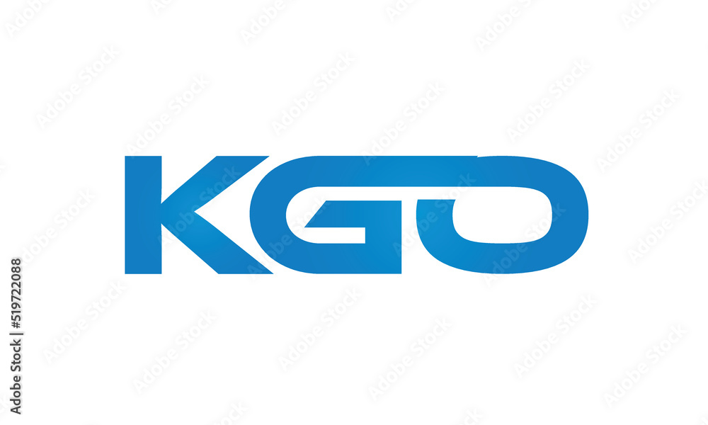 Connected KGO Letters logo Design Linked Chain logo Concept Connected KGO Letters logo Design Linked Chain logo Concept