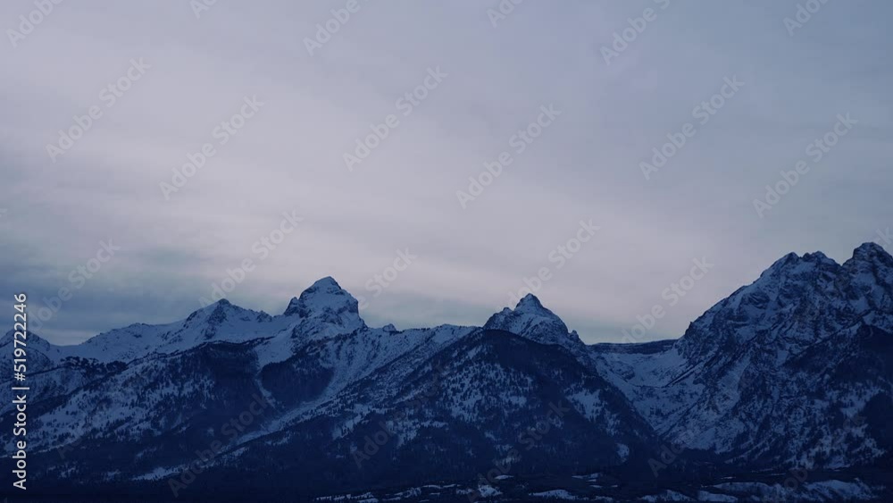 Winter Landscape of Teton Mountains Winter Landscape of Teton Mountains