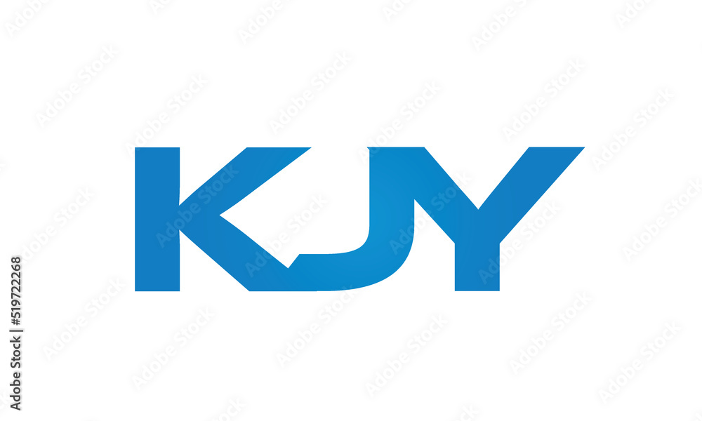 Connected KJY Letters logo Design Linked Chain logo Concept Connected KJY Letters logo Design Linked Chain logo Concept