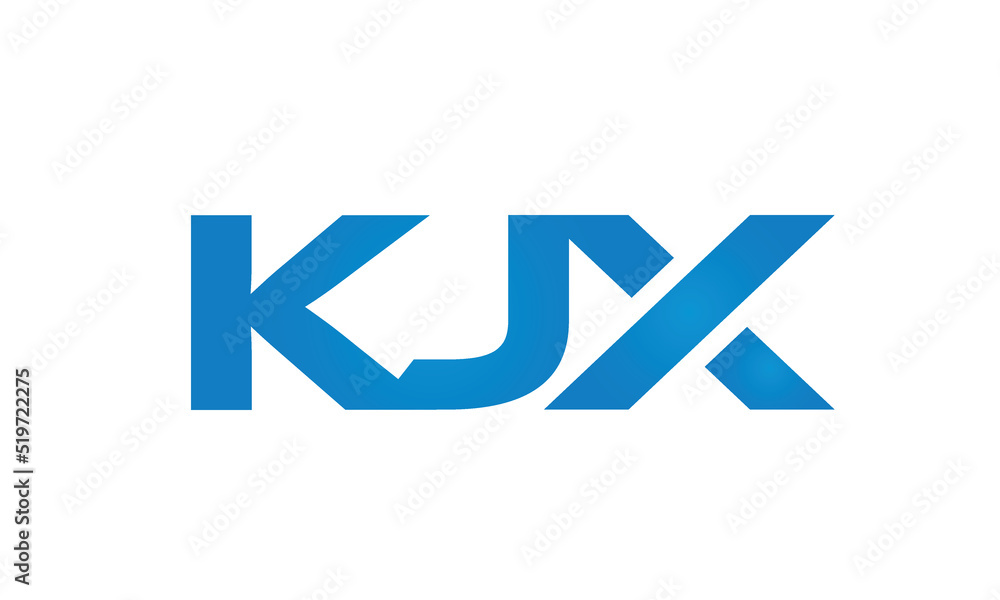 Connected KJX Letters logo Design Linked Chain logo Concept Connected KJX Letters logo Design Linked Chain logo Concept